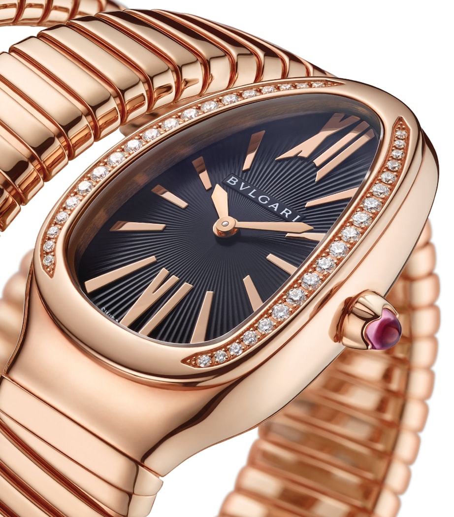 Bvlgari Serpenti rose gold diamond watch 35mm - British product