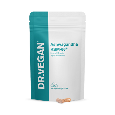 Holland & Barrett DR.VEGAN Ashwagandha KSM-66 500mg Stress Relief Supplement 30 Capsules- Buy online at McGrocer