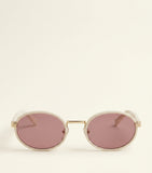 Prada metal oval sunglasses PR B56S, UK version