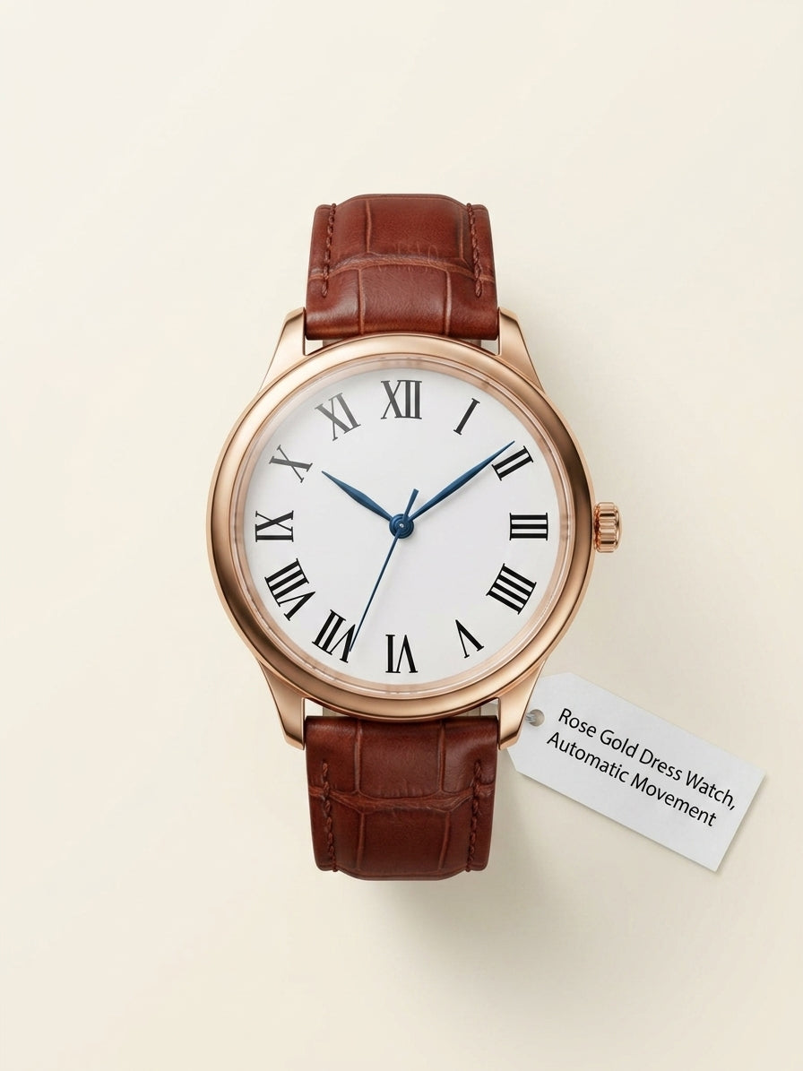 Cartier Ballon Bleu watch rose gold diamond leather 42.1mm, imported from the UK