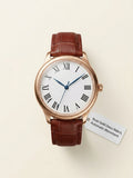 Cartier Ballon Bleu watch rose gold diamond leather 42.1mm, imported from the UK
