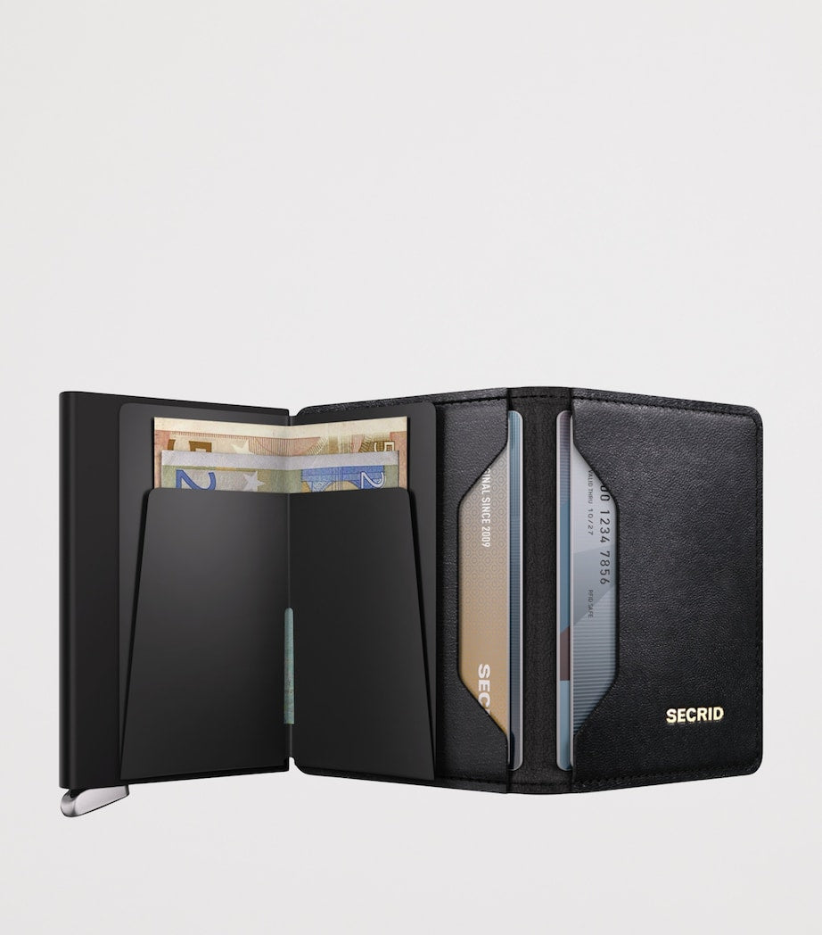 Secrid embossed leather Slimwallet card holder, imported from the UK