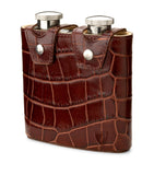 Aspinal of London double leather hip flask - British product