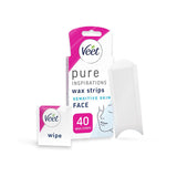 Veet Pure Inspirations Wax Strips For Face Sensitive Skin - 40s GOODS Boots   