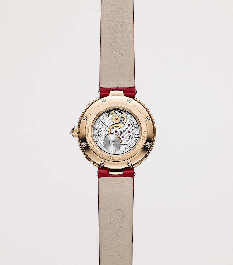 Chopard L'Heure du Diamant rose gold diamond carnelian watch 26mm (British brand)