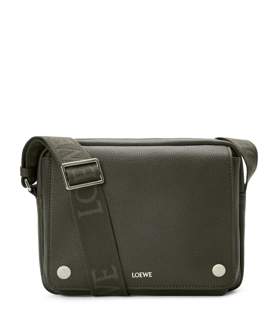 LOEWE Pebble grained leather messenger bag (British brand)
