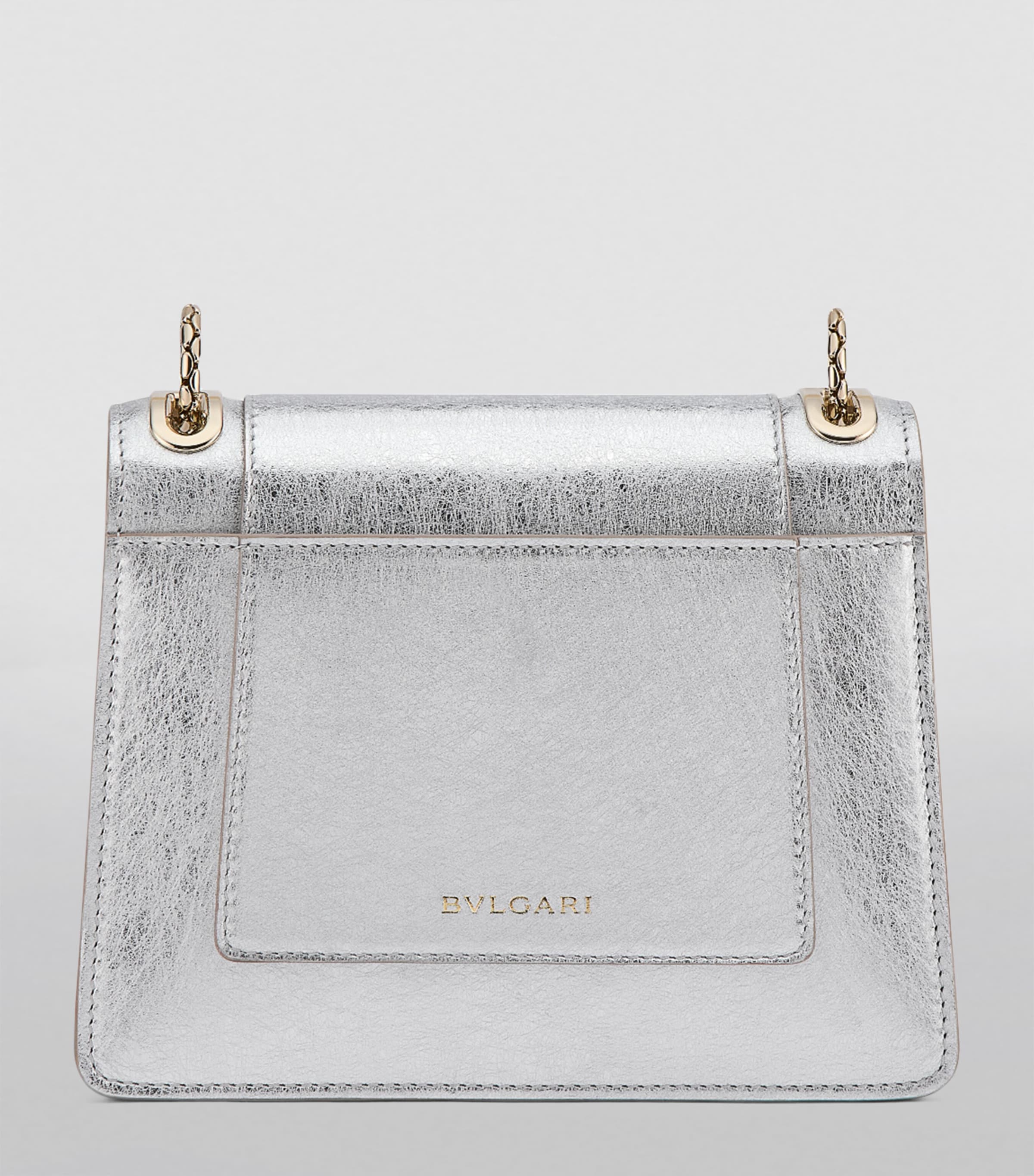 Bvlgari Serpenti Forever shoulder bag silver calf leather (British brand)