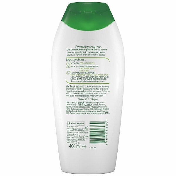 DNR Simple Kind To Hair Gentle Cleansing Shampoo 400Ml GOODS Superdrug   