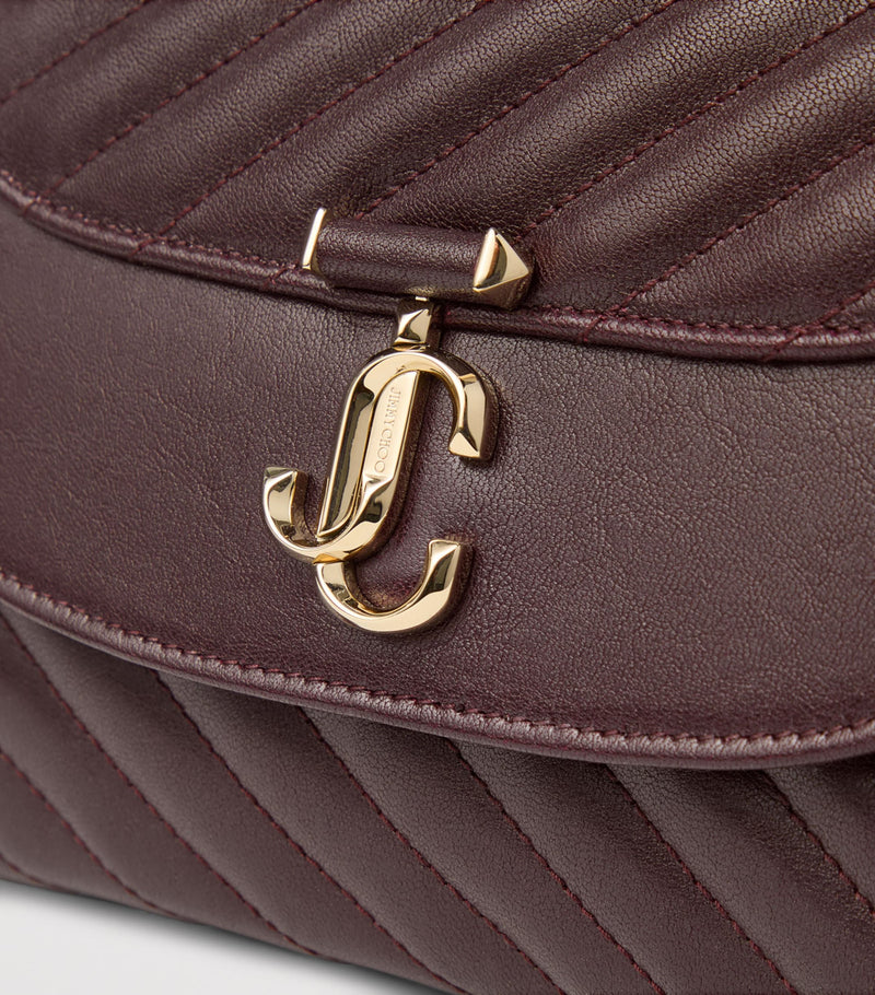 Jimmy Choo Curve quilted leather top-handle bag - British product