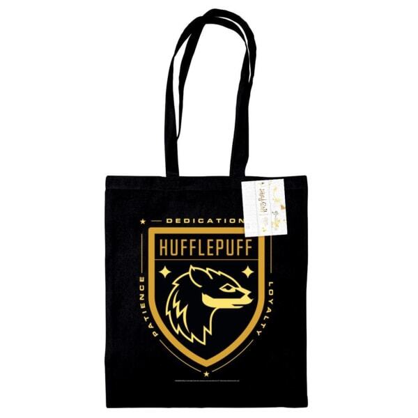 Harry Potter Hufflepuff printed tote bag with shoulder strap British brand