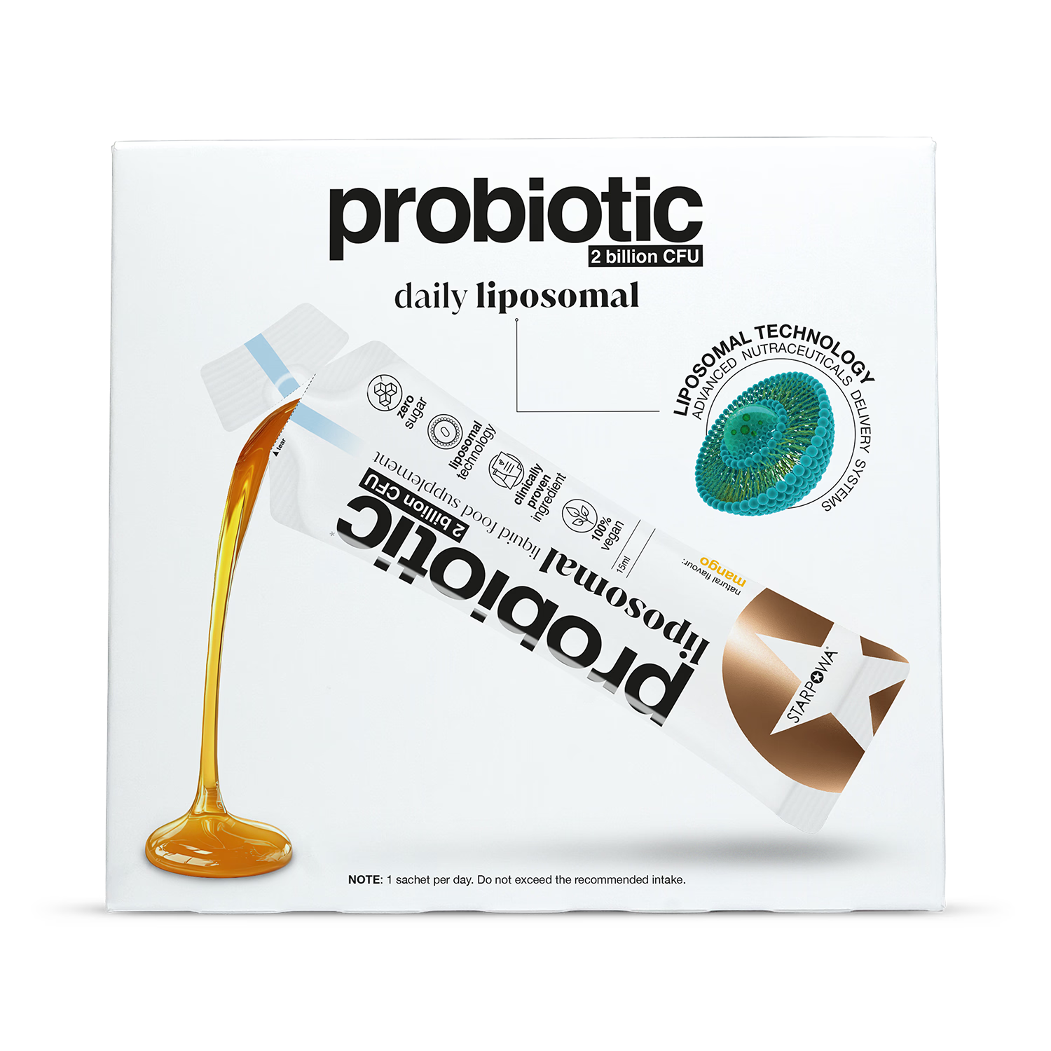 Starpowa liposomal probiotic mango sachets 14 count - British product
