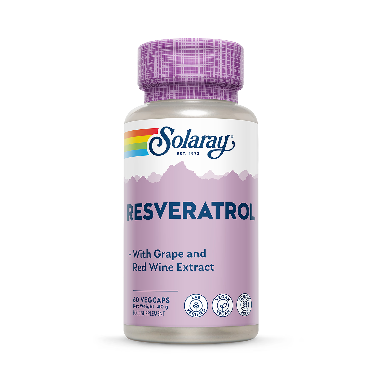 Solaray Resveratrol Complex 60 vegan capsules (British brand)