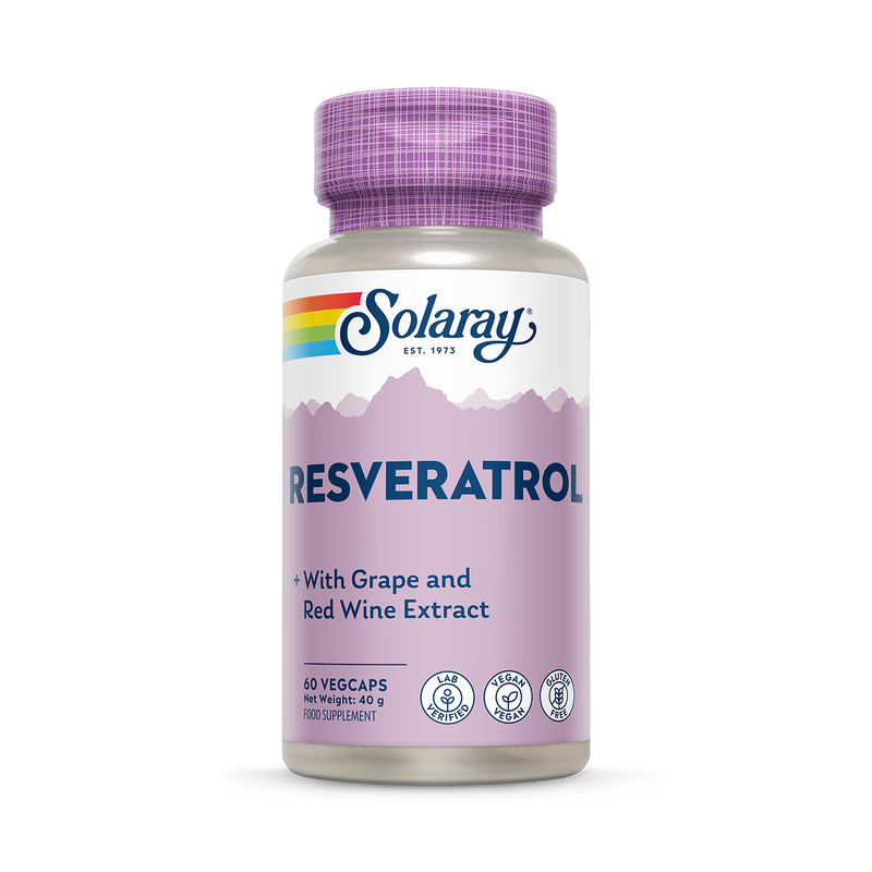 Solaray Resveratrol Complex 60 vegan capsules (British brand)