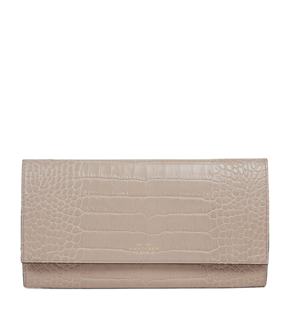 Soft Leather Organizer Pouch with Multiple Pockets, 19cm x 26cm x 3cm