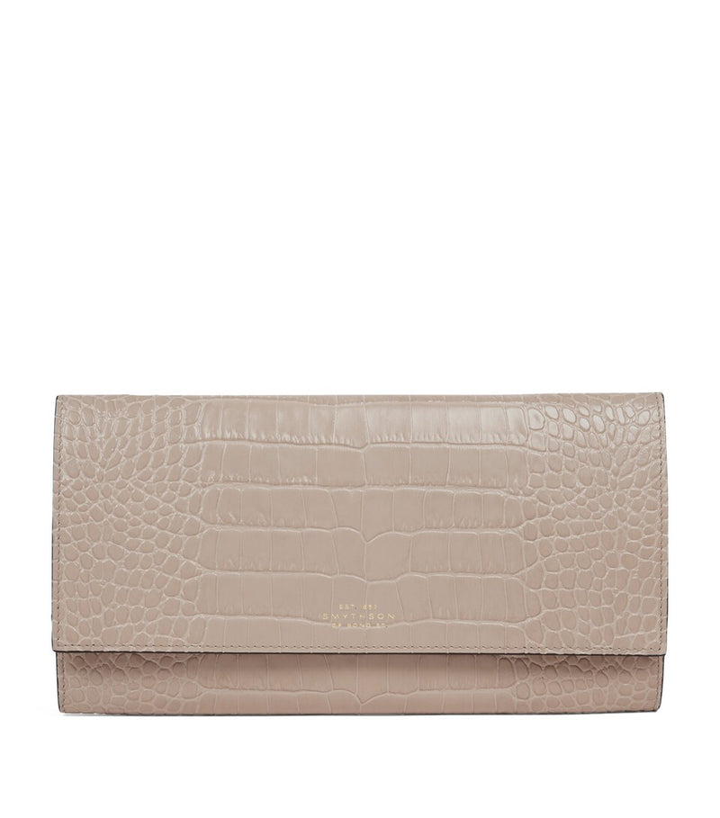 Soft Leather Organizer Pouch with Multiple Pockets, 19cm x 26cm x 3cm