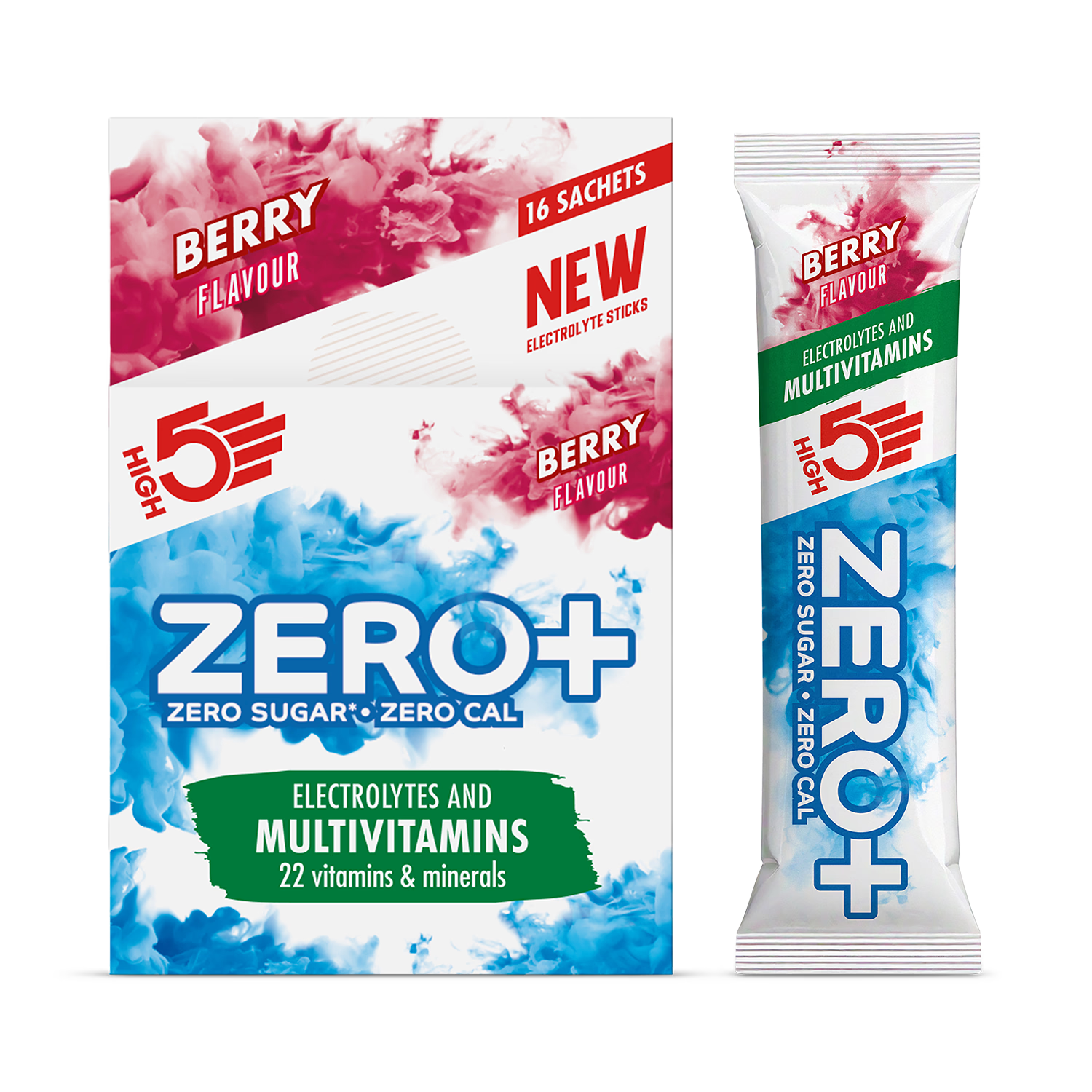 High5 electrolyte powder Berry 16 Sachets - British product