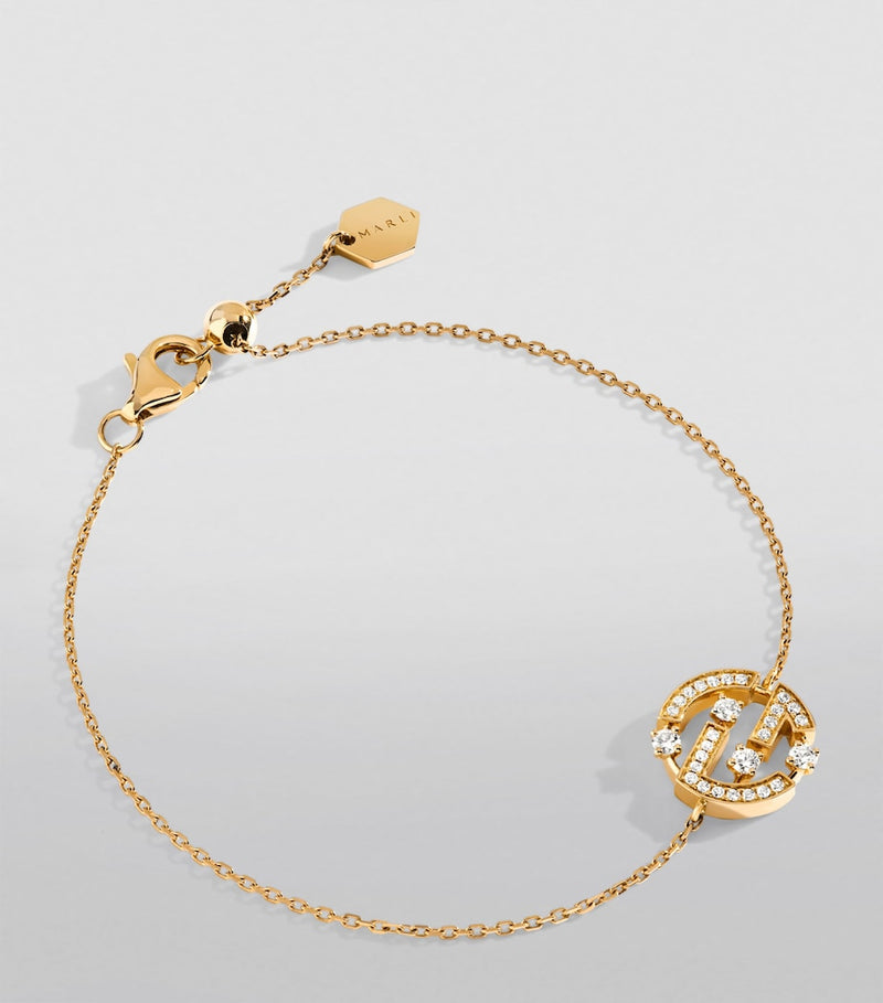 Marli New York Avenues yellow gold diamond bracelet (British brand)