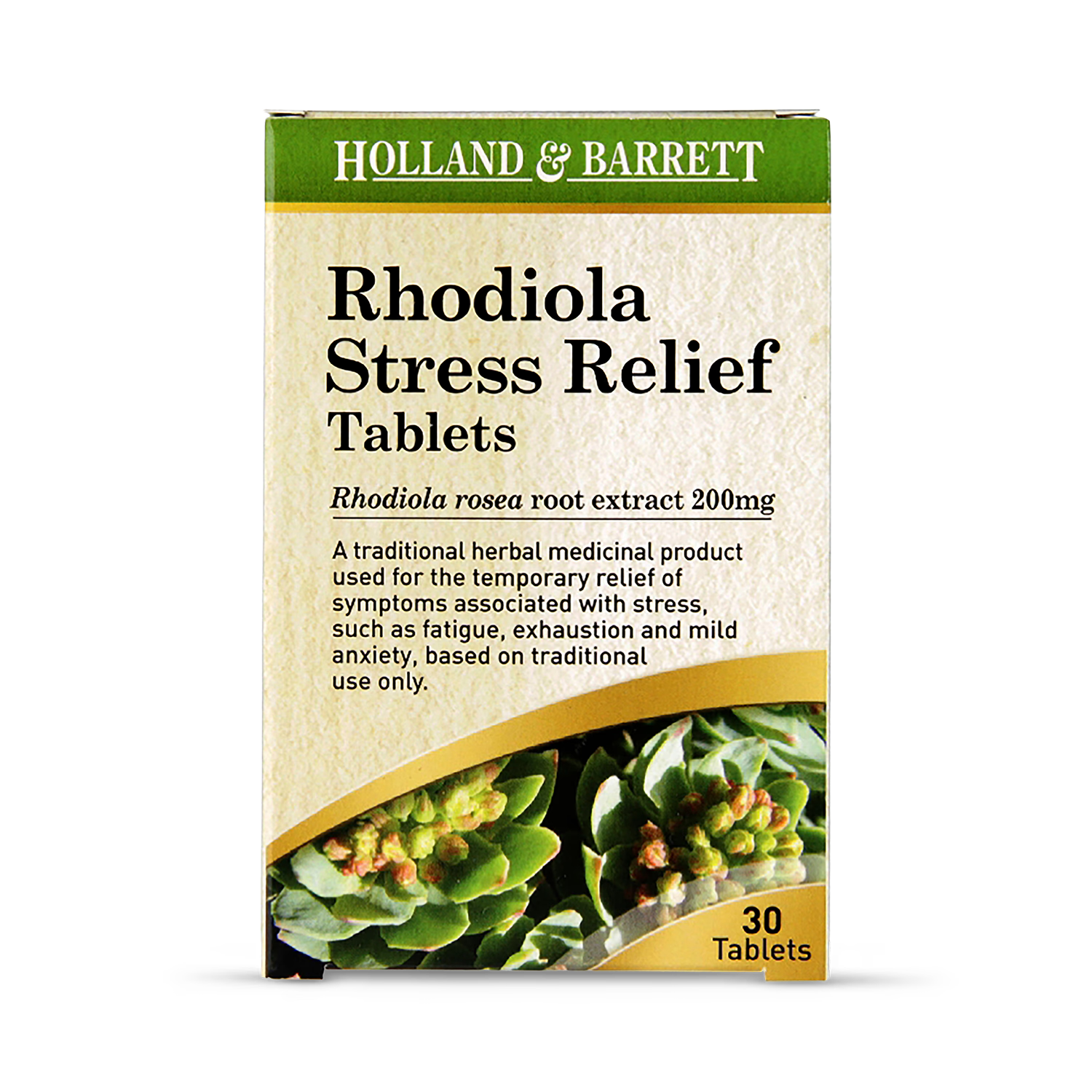 Holland & Barrett Rhodiola Stress Relief 30 Tablets 200mg