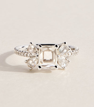 Harrods Suzanne Kalan White Gold and Diamond One of a Kind Butterfly Ring- Buy online at McGrocer