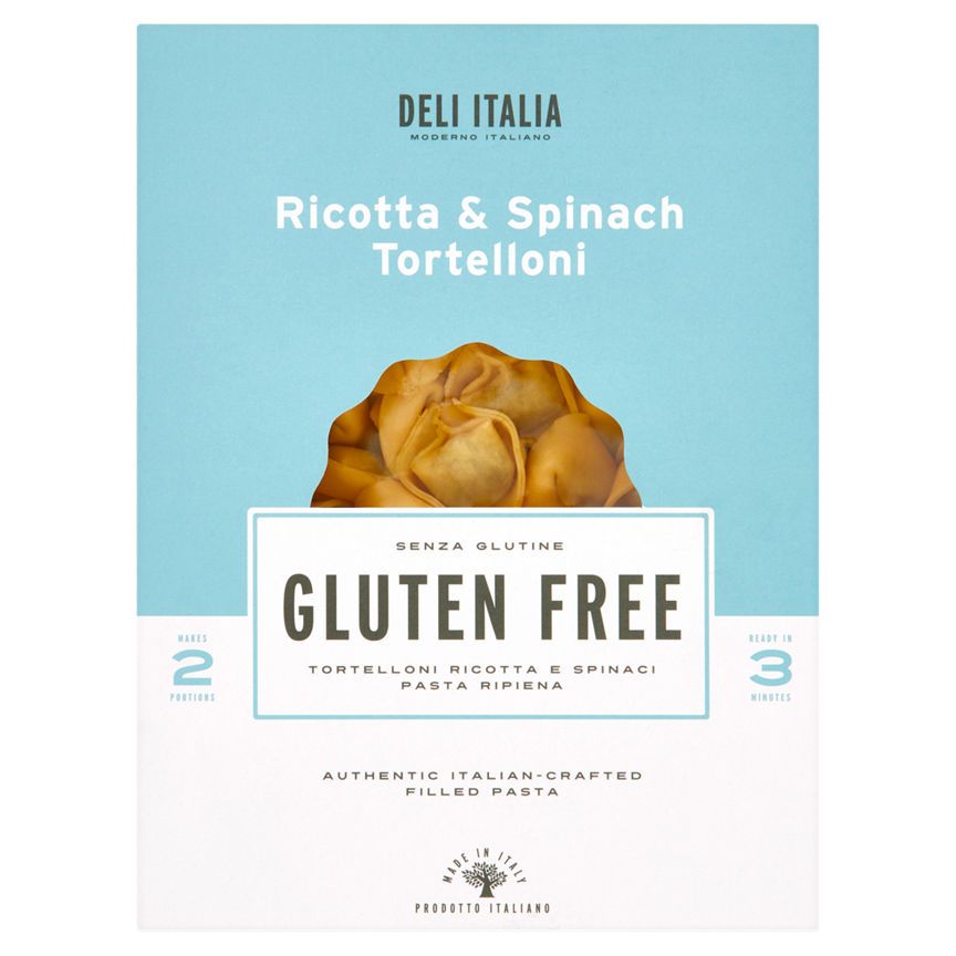 Deli Italia Gluten Free Ricotta & Spinach Tortelloni Rice, Pasta & Noodles ASDA   