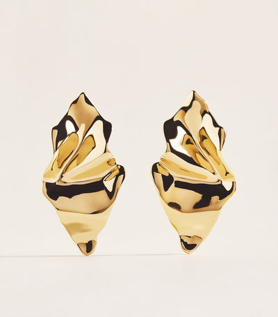 Harrods Alexis Bittar Gold-Plated Crumpled Earrings- Buy online at McGrocer