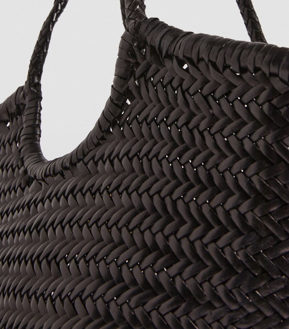 Dragon Diffusion large leather woven Nantucket tote bag (British brand)
