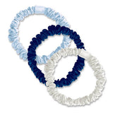 Silver Cloud Santorini scrunchies 5 pack, imported from the UK