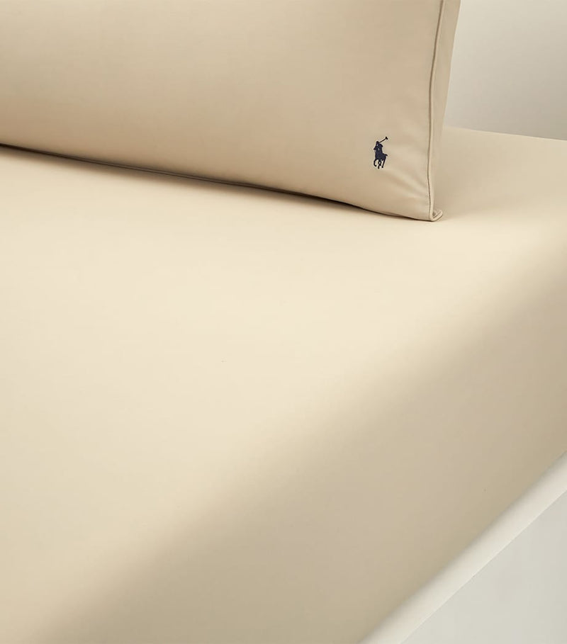 Ralph Lauren Cotton Player Double Fitted Sheet 140cm x 200cm, imported from the UK