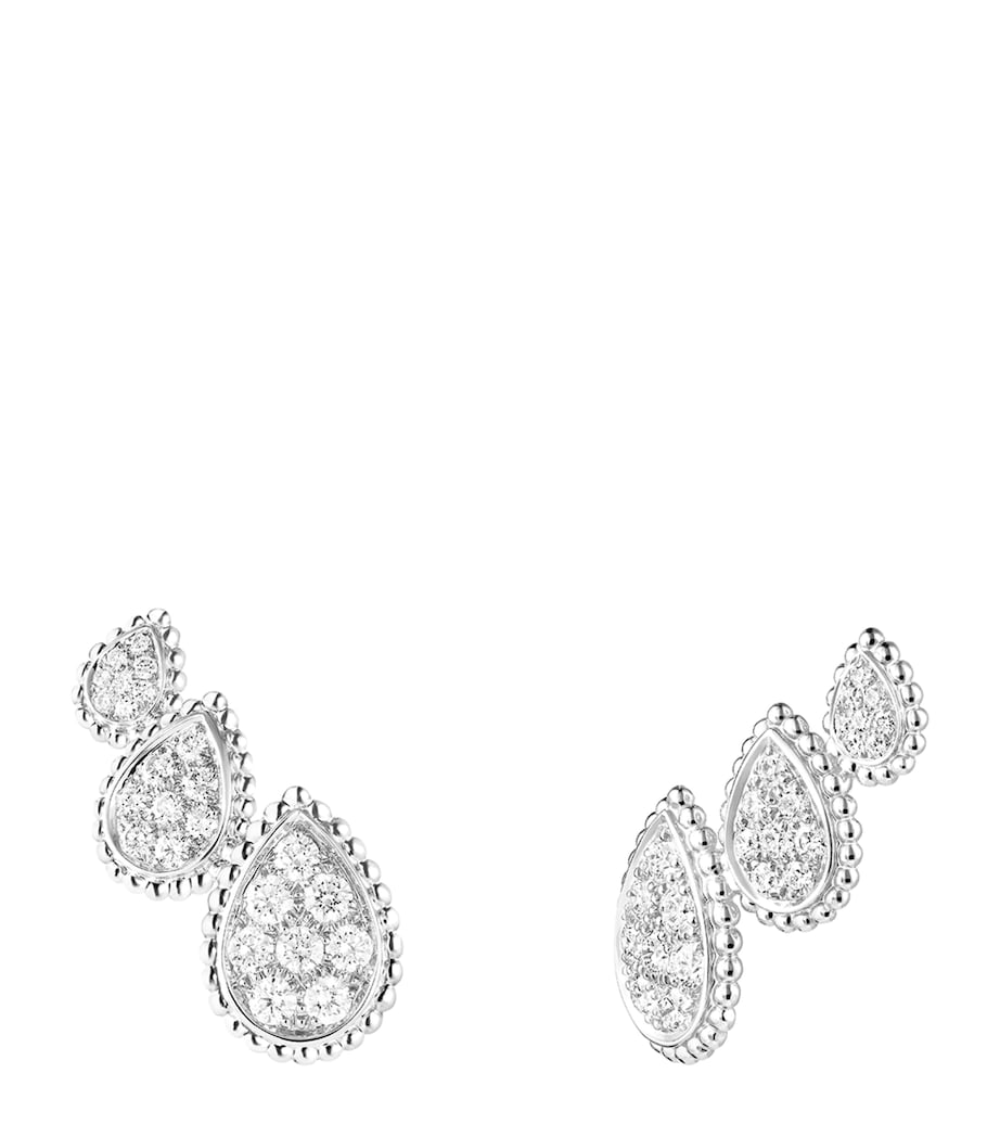 Boucheron Serpent Bohème white gold diamond three motif earrings, UK version