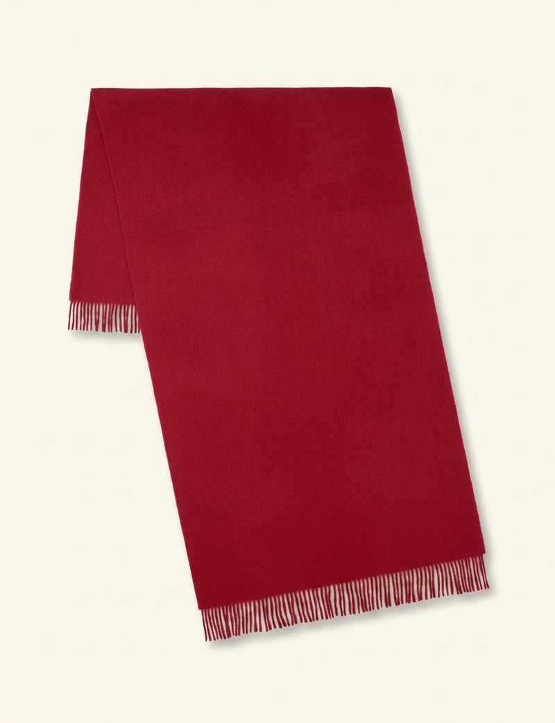 Mulberry embroidered merino wool scarf 200cm - British product