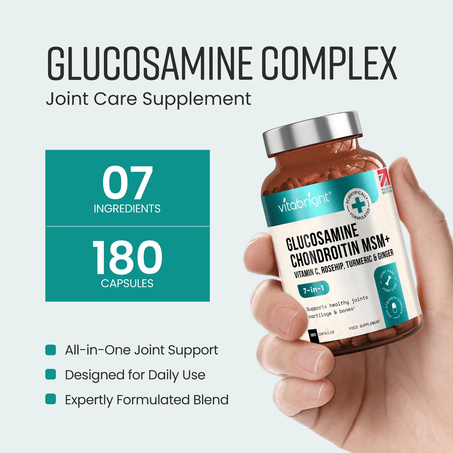 VitaBright joint complex 7-in-1 180 capsules, UK version