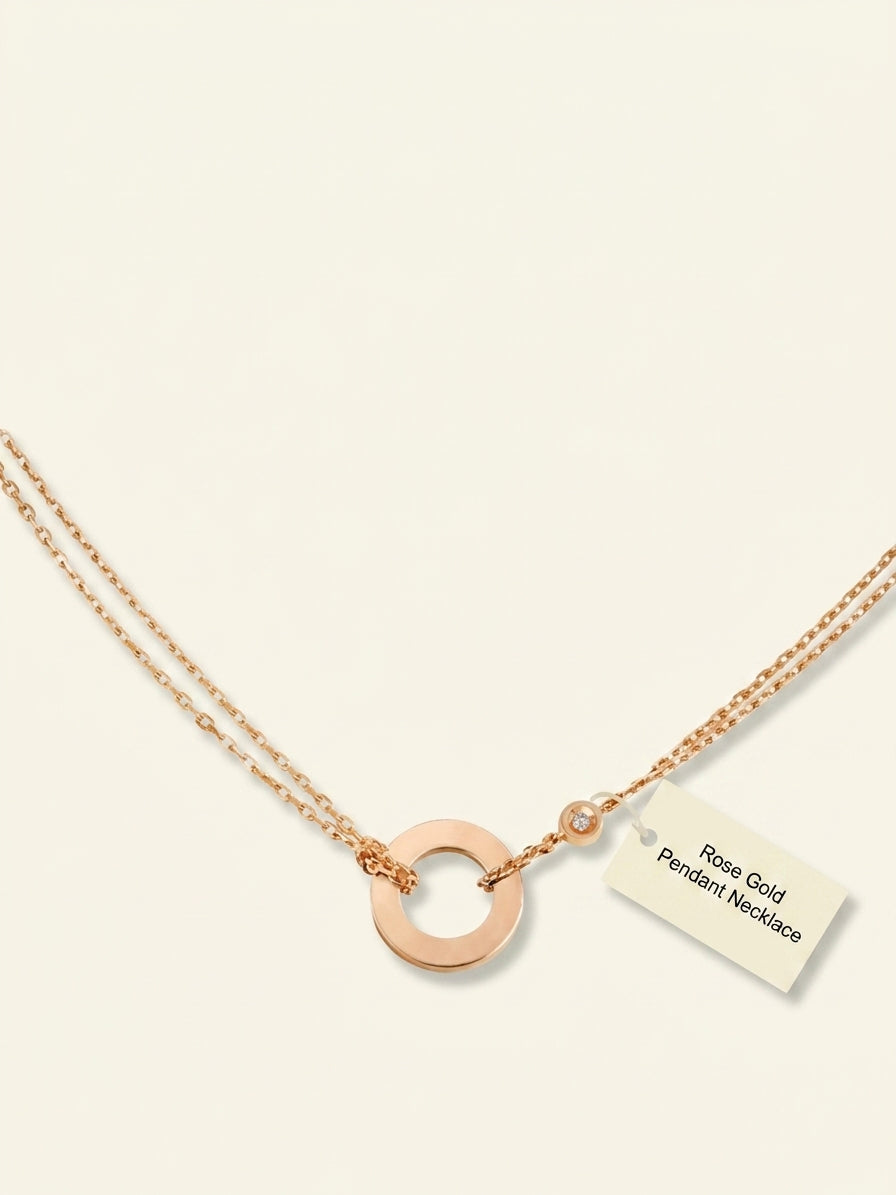 Cartier LOVE necklace in 18ct rose gold with diamonds (British brand)