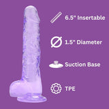 Loving Joy 8 inch dildo with balls in pink - British product