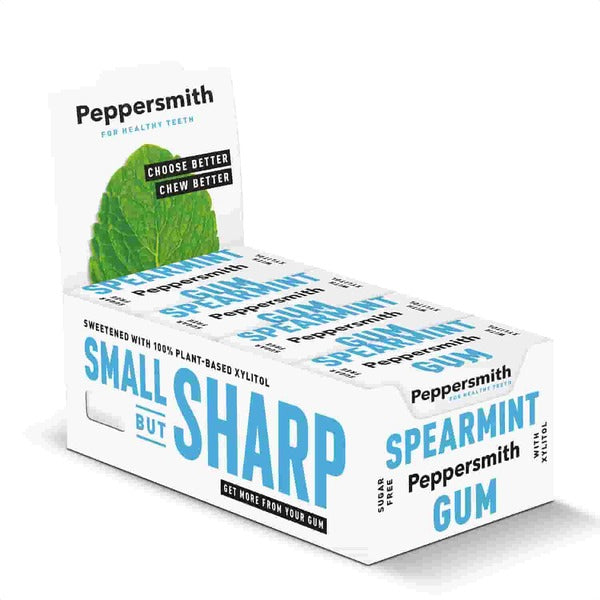 Peppersmith spearmint gum 12x15g, imported from the UK