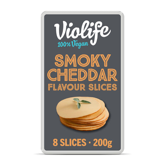 Violife Smoky Cheddar Flavour Slices Vegan Alternative to Cheese 200g GOODS Sainsburys   