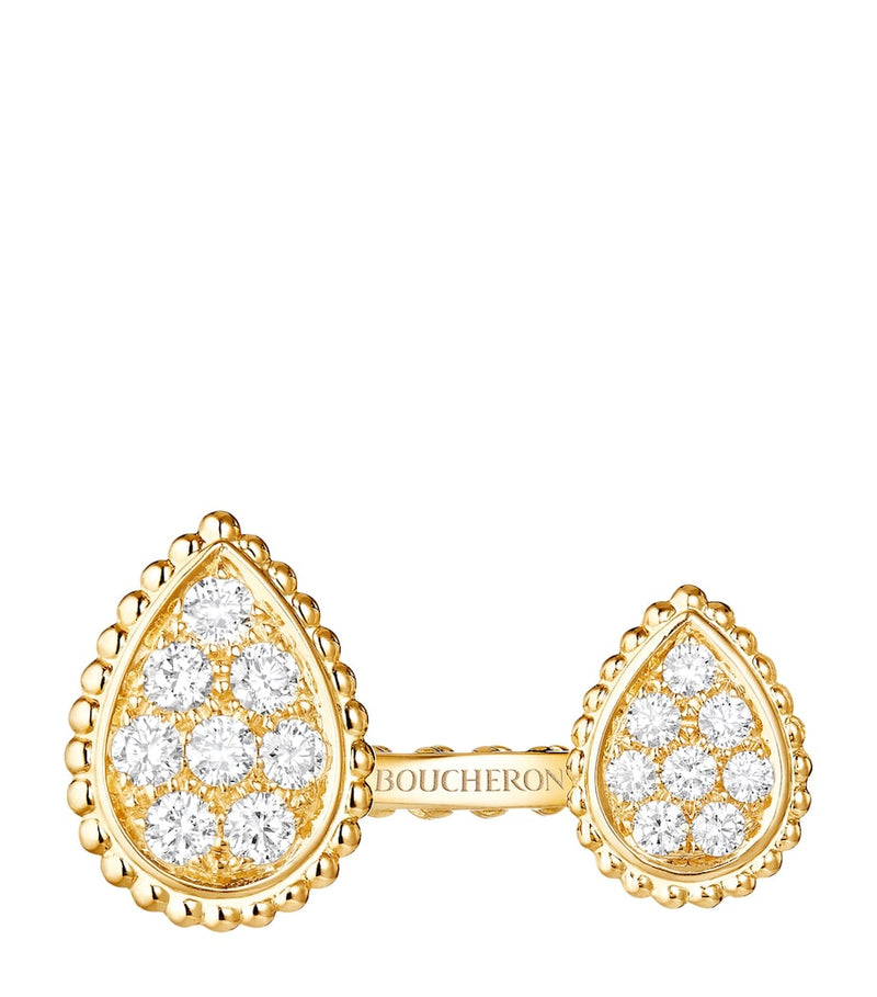Boucheron Serpent Bohème ring yellow gold and diamond - British product