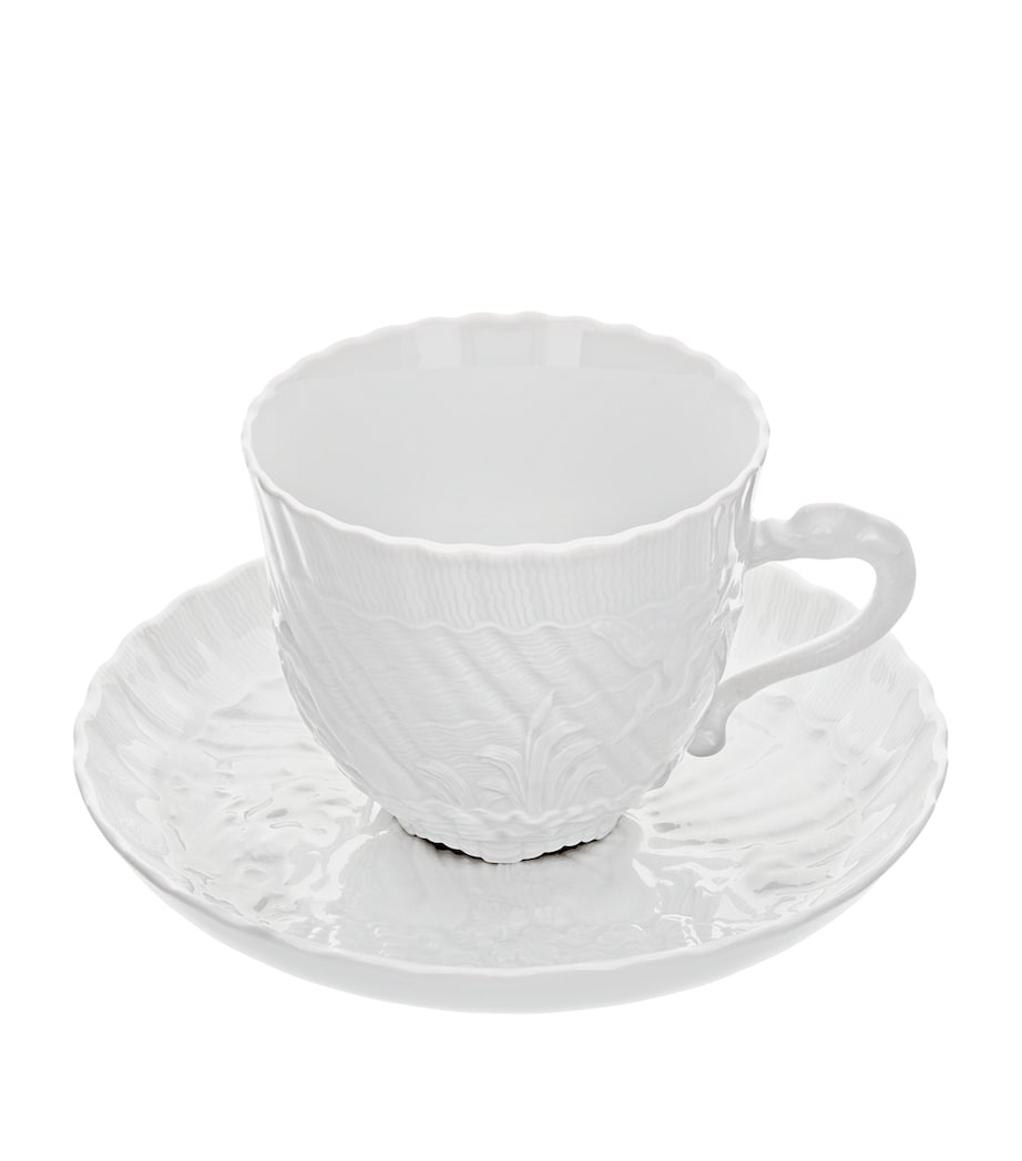 Meissen Swan Service cappuccino cup and saucer, UK version