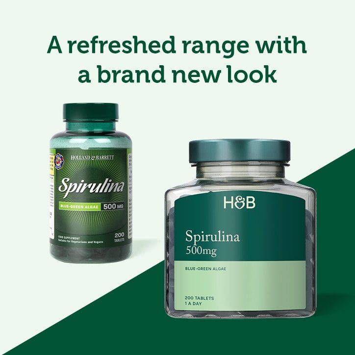 Holland & Barrett Spirulina 500mg 200 Tablets GOODS Holland&Barrett