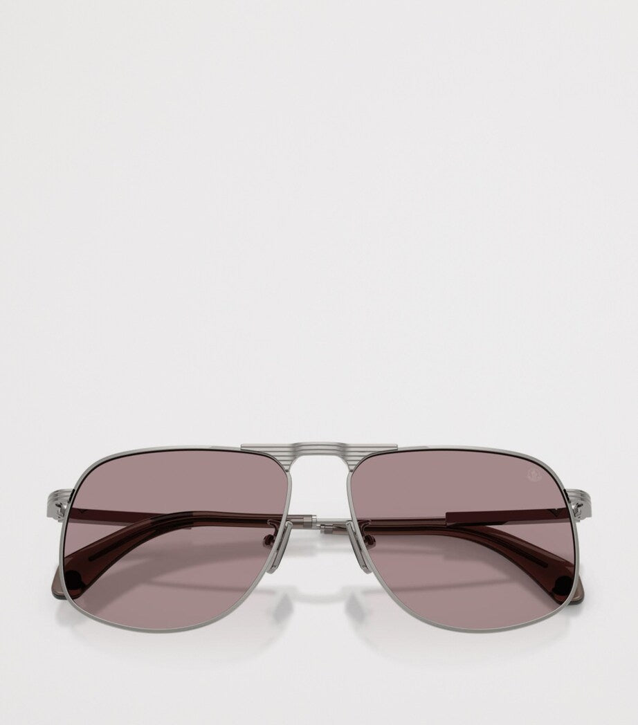 Moncler Vitessa pilot sunglasses steel frame (British brand)