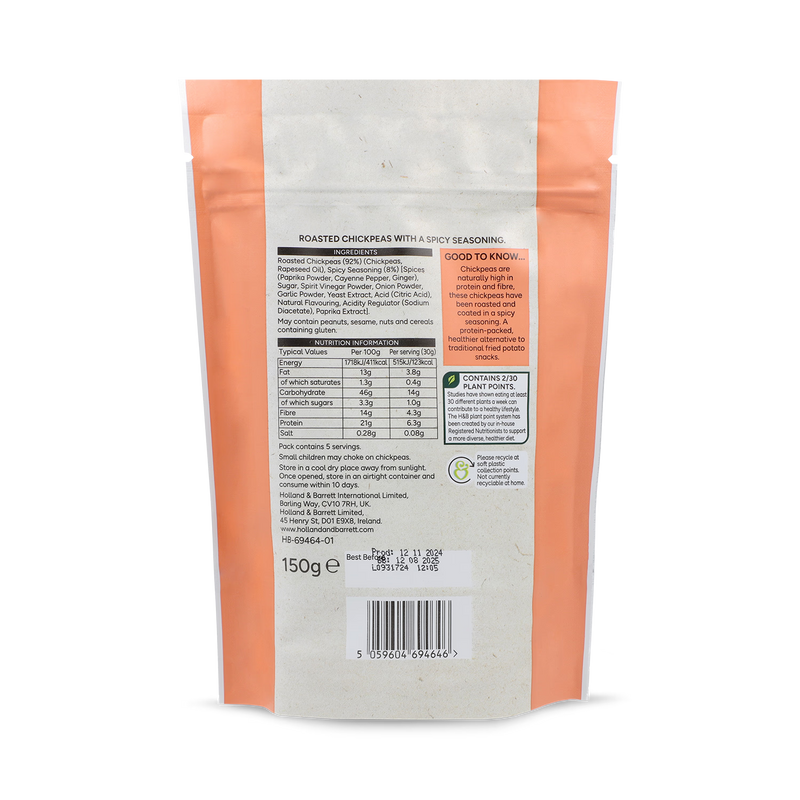 Holland Barrett Spicy Chickpeas 150g, UK version