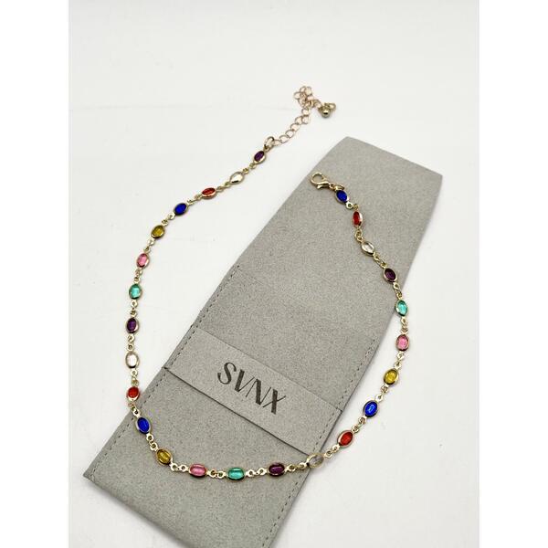 SVNX multicolour oval chain necklace, UK version