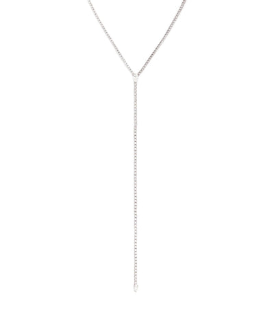 Harrods SHAY White Gold and Diamond Thread Y Necklace- Buy online at McGrocer