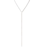 SHAY white gold diamond thread Y necklace, imported from the UK