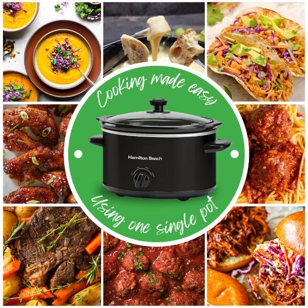 Hamilton Beach Comfort Cook black slow cooker 3.5L, UK version