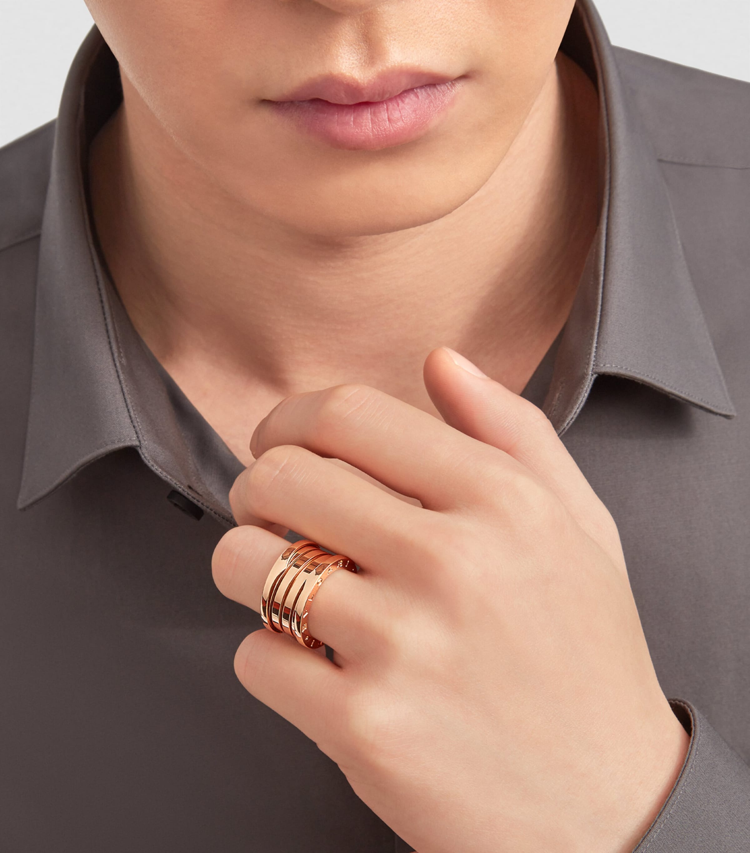 Bvlgari B.zero1 rose gold ring, UK version