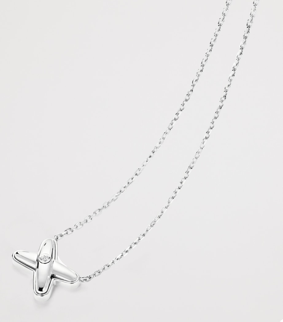 Chaumet white gold and diamond pendant necklace, imported from the UK