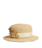 Bonpoint Raffia Hat boater style, UK version