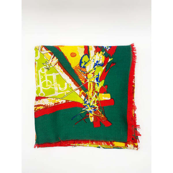 SVNX green multi print scarf one size, imported from the UK