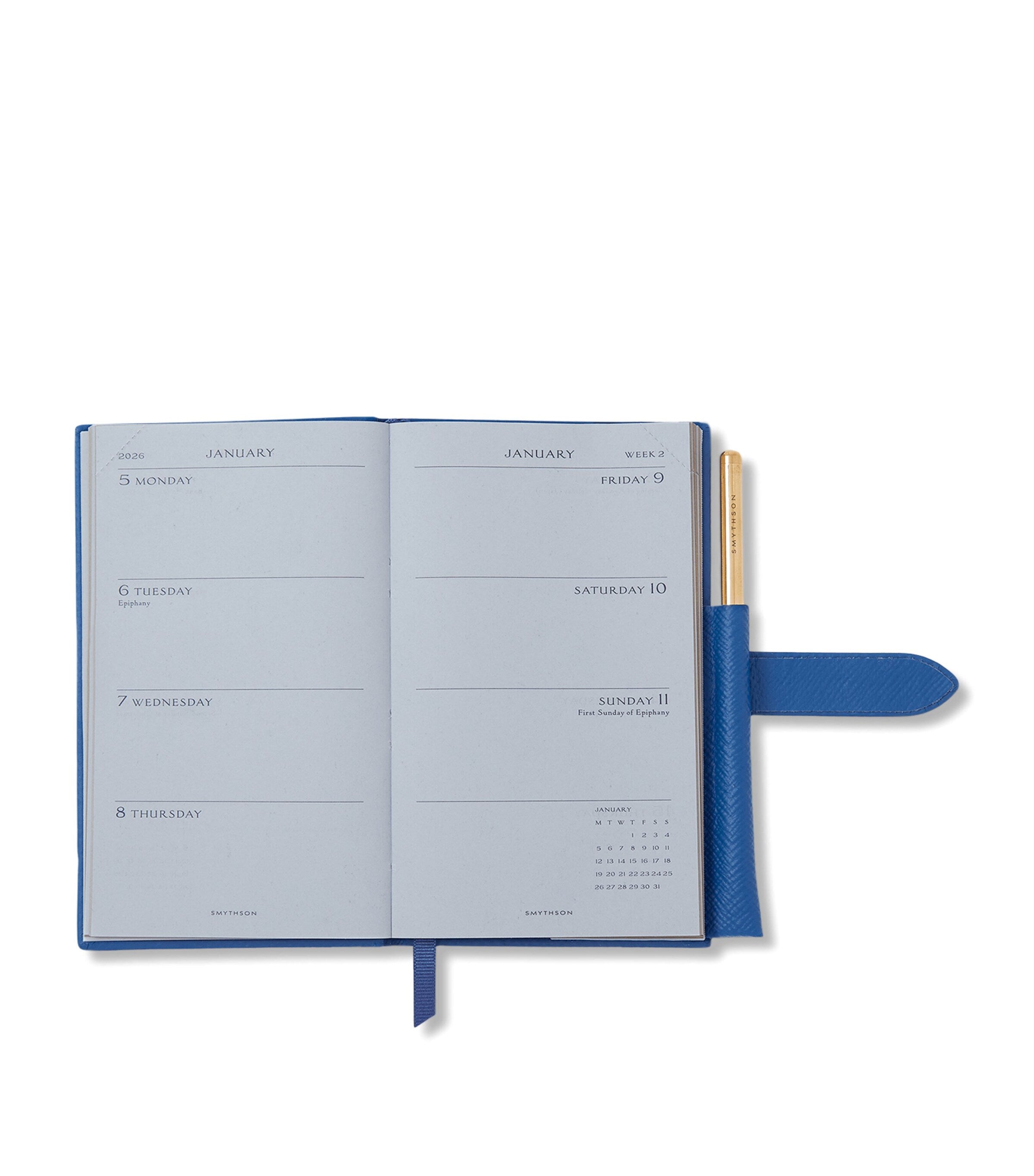 Smythson Panama Leather 2026 Weekly Diary (British brand)
