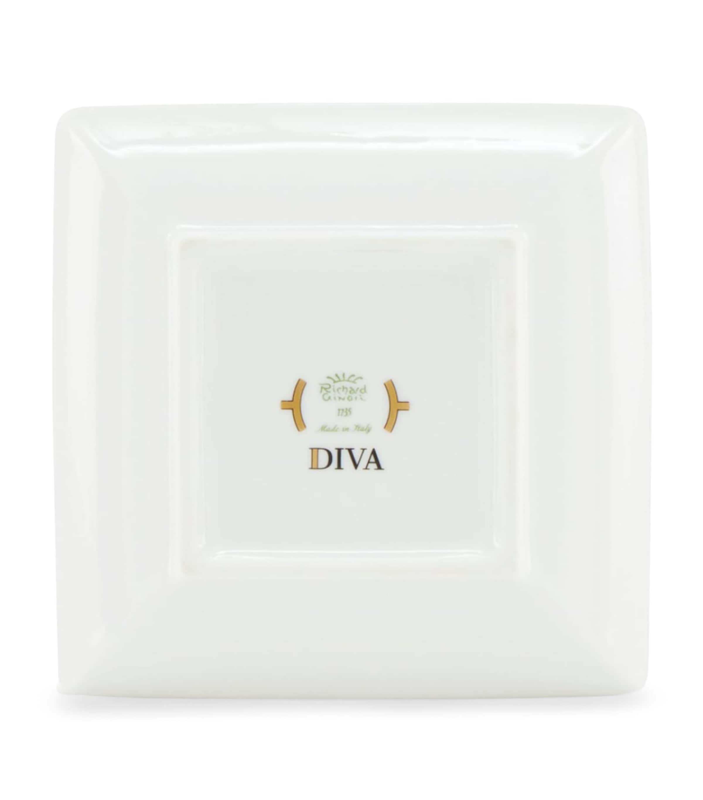 GINORI 1735 porcelain Colonna Diva square change tray 13.5cm, UK version